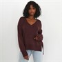 Brave Soul Pull à Col V Quartz Femme Marron