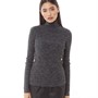 Brave Soul Pull à col roulé Twin Femme Noir