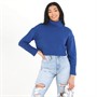 Brave Soul Pull à col roulé Toby Femme Bleu Vif