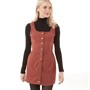 Brave Soul Robes Marie Corduroy Femme Marron Chaud