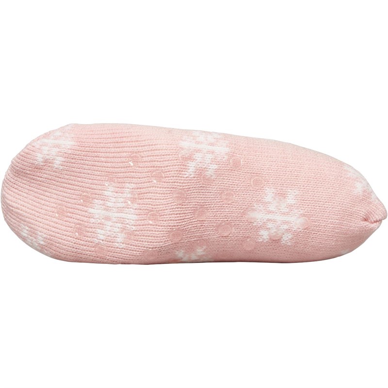 Brave Soul Womens Snowflake Cosy Socks Pink