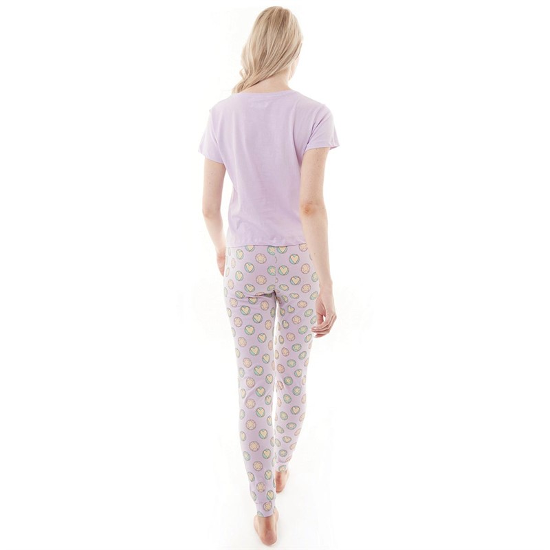 Brave Soul Womens Pies Christmas Long Pants Pyjamas Lilac