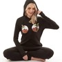 Brave Soul Womens Puddings Christmas Onesie Black