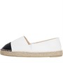 Brave Soul Womens Cindy PU Espadrilles White/Black