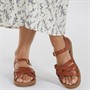 Brave Soul Womens Aria Ankle Strap Sandals Tan