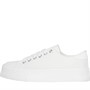 Brave Soul Womens Lolly Chunky Canvas Pumps White