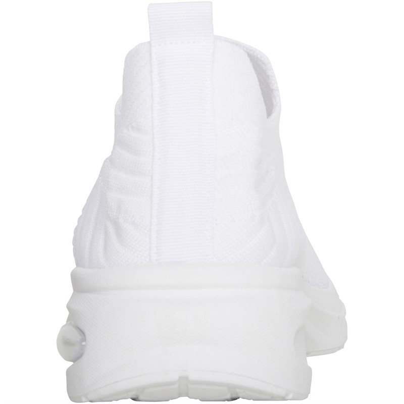 Brave Soul Womens Tasha Knitted Trainers White Mono