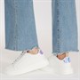 Brave Soul Womens Royal Trainers White/Rose Metallic