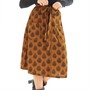 Brave Soul Womens Leaf Print Skirt Mustard Leaf Print