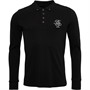 Brave Soul Heren Klay Polo’s met lange mouwen Zwart