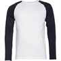 Brave Soul Heren Osbourne T-shirts met lange mouwen Wit