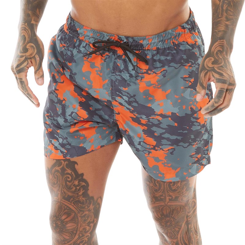 Mens orange camo on sale shorts