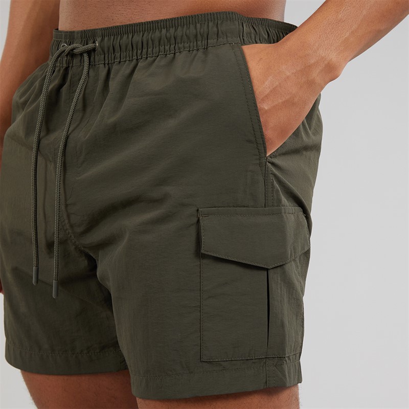 Brave Soul Mens Cooper Swim Shorts Khaki