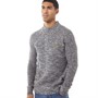 Brave Soul Mens Peg Crew Neck Jumper Charcoal/Grey Mix