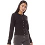 Brave Soul Womens Pearly Cardigan Black
