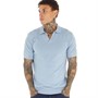 Brave Soul Mens Ikenna Knitted Polo Steel Blue