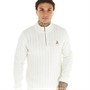 Brave Soul Mens Empiric Knit Jumper Vintage White