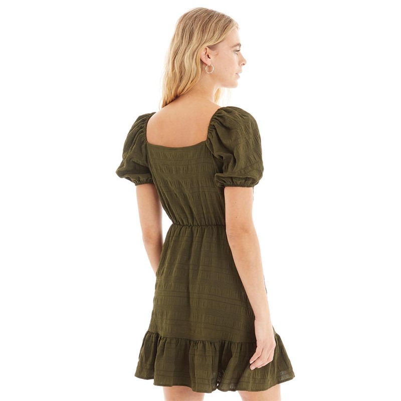 Brave Soul Womens Frannie Dress Khaki