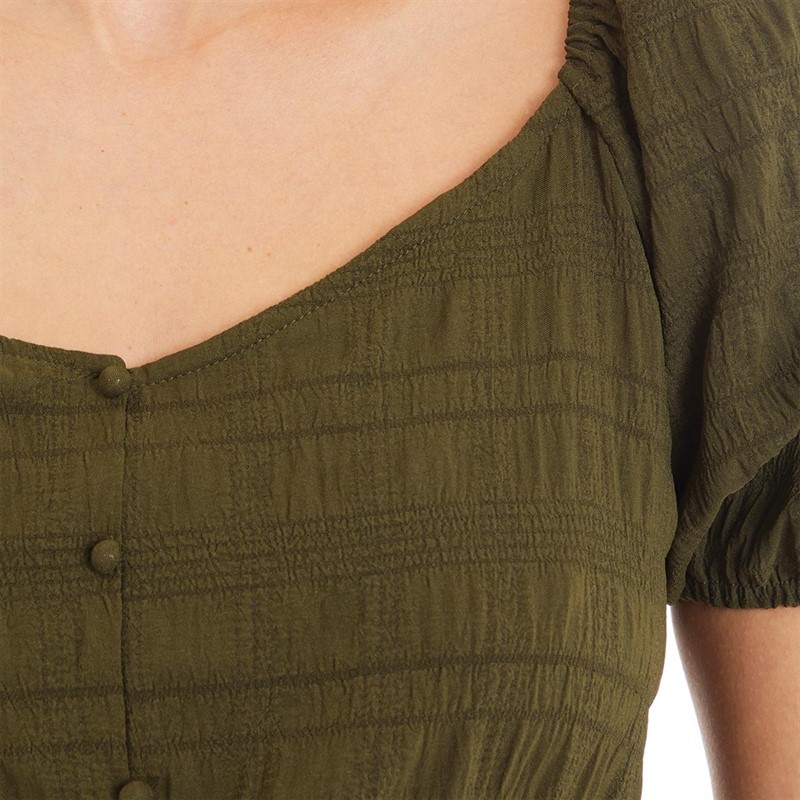 Brave Soul Womens Frannie Dress Khaki