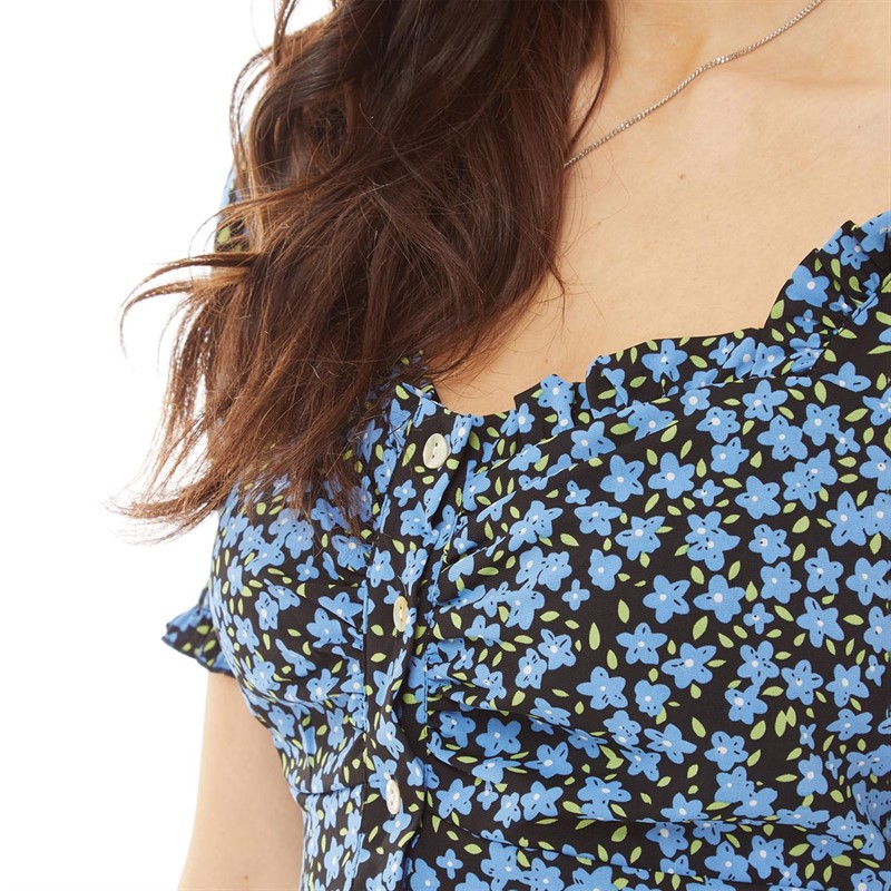 Brave Soul Womens Axel Dress Black/Blue