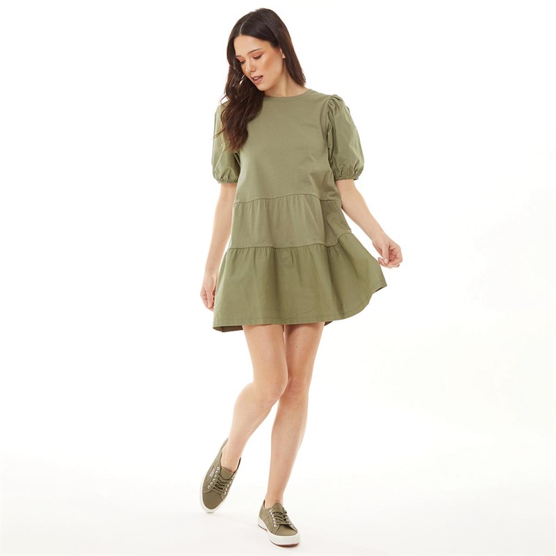 Brave Soul Womens Amie Dress Khaki