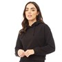 Brave Soul Womens Kayde Cropped Hooded Sweatshirt Black