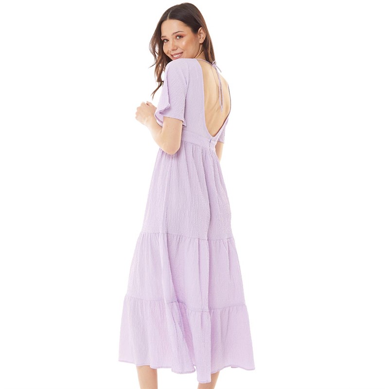 Brave Soul Womens Helga Dress Lilac