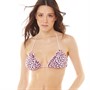 Brave Soul Womens Lucia Bikini Top Pink/Black Leopard