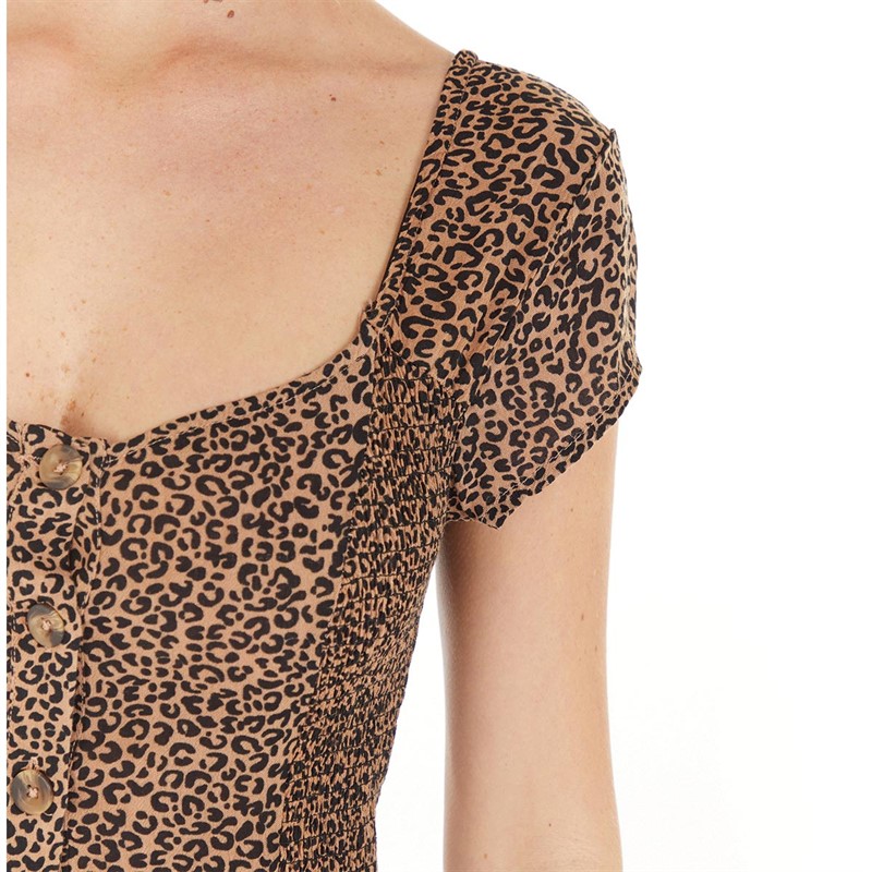 Brave Soul Womens Violet Dress Brown/Black