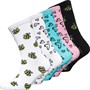 Brave Soul Womens Hearts Three Pack Socks Turquoise/White/Pink