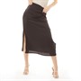 Brave Soul Womens Jane Midi Skirt Black
