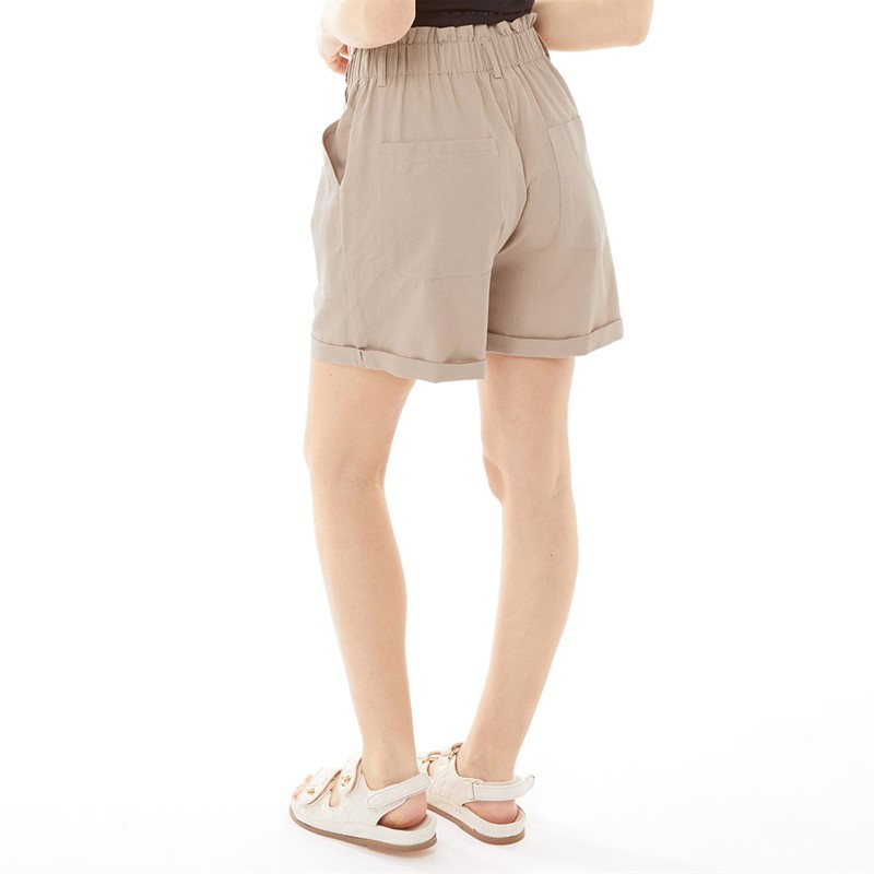Brave Soul Womens Neave Shorts Stone