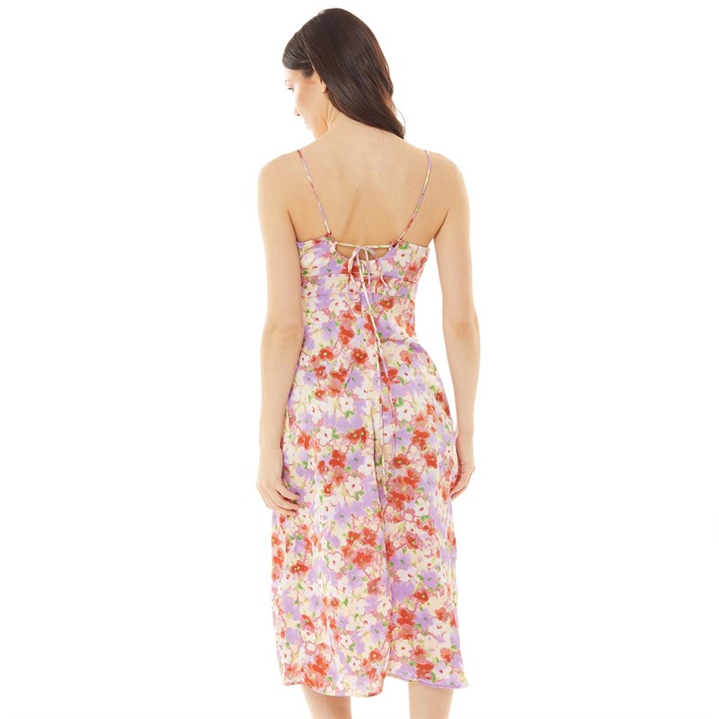 Brave Soul Womens Ana Dress Cream/Lilac