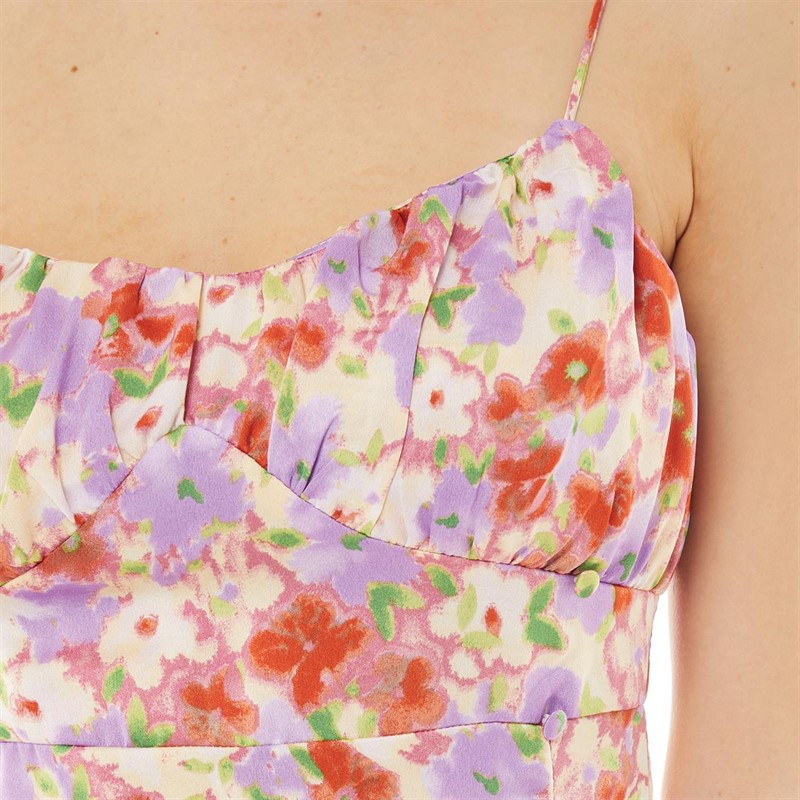 Brave Soul Womens Ana Dress Cream/Lilac