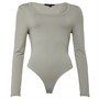 Brave Soul Womens Jada Bodysuit Light Khaki