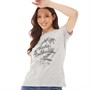 Brave Soul Womens Aloha T-Shirt Grey Marl/Orchid Petal