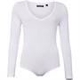Brave Soul Womens Jill Bodysuit White