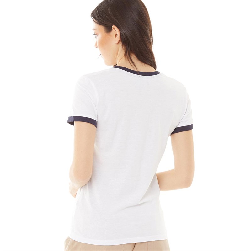 Brave Soul Womens Aloha T-Shirt White/Blue