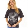 Brave Soul Womens Cim T-Shirt Charcoal Acid Wash