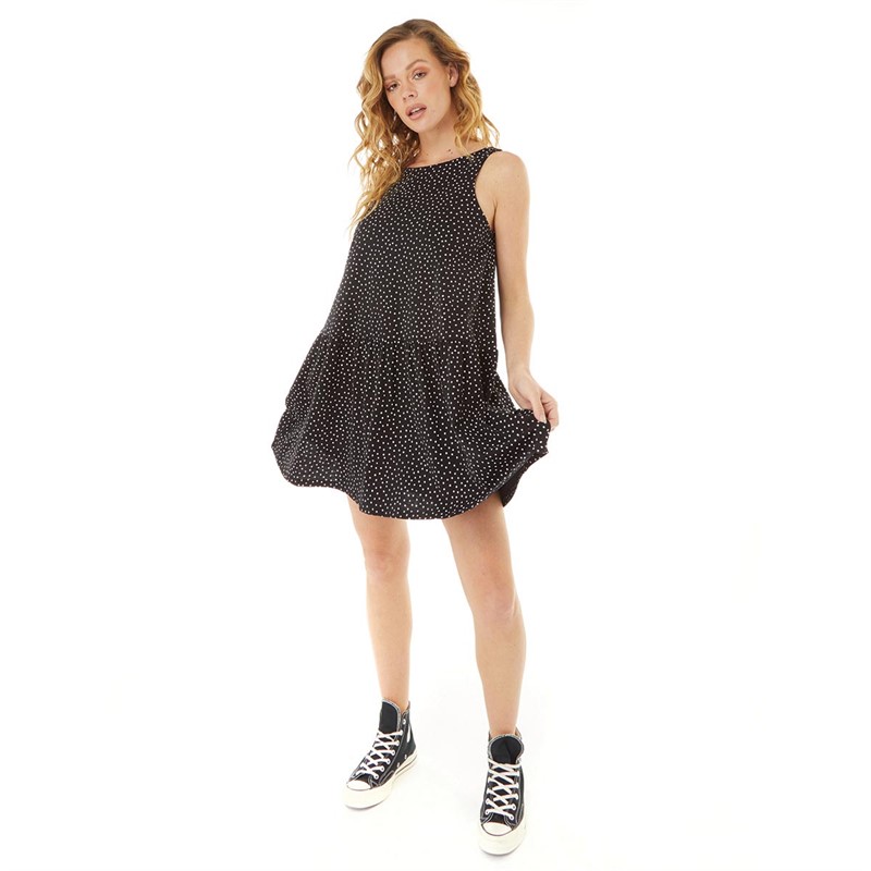 Brave Soul Womens Jeannie Dress Black/White