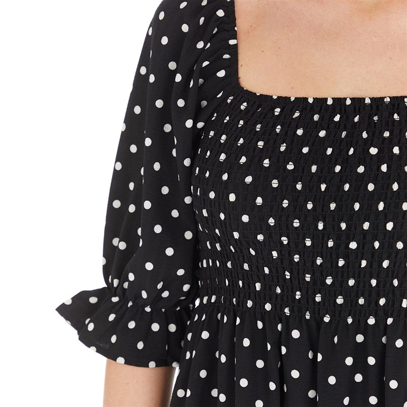 Brave Soul Womens Eliza Dress Black/White