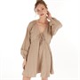 Brave Soul Womens Nimah Dress Taupe