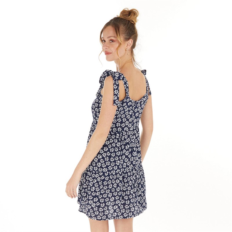 Brave Soul Womens Wandras Dress Navy/White