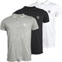 Brave Soul Mens Upton Three Pack Polos Black/White/Grey