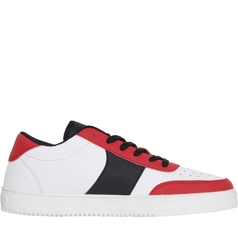 Brave Soul Mens Diego Trainers White/Red