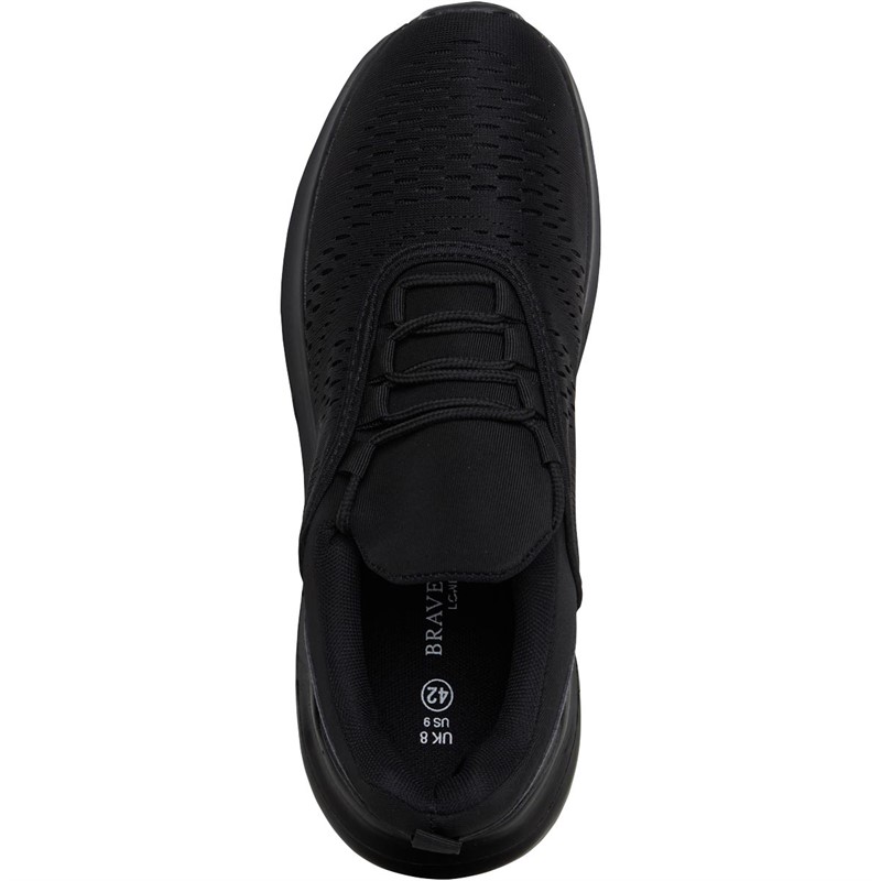Brave Soul Mens Reflect Trainers Black