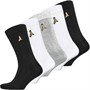 Brave Soul Mens Eli Five Pack Dress Socks Black/Black/White/White/Grey