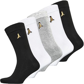 Buy Brave Soul Mens Eli Five Pack Dress Socks Black/Black/White