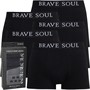 Brave Soul Mens Brave Five Pack Boxers Black