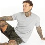 Brave Soul Mens Cammie T-Shirt And Shorts Lounge Set Grey Marl/Camo